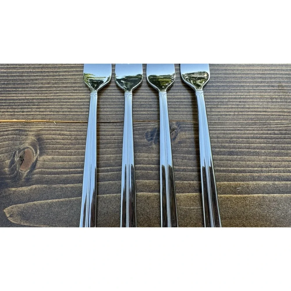 Mikasa PARALLELS Salad Forks Set Of 4 Korea Stainless Flatware Replacement